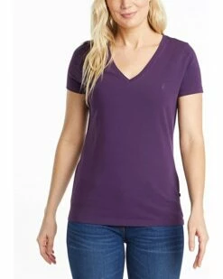 Nautica Women's Easy Comfort V-Neck Supersoft Stretch Cotton T-Shirt | Shirts & Tops -Nautica sales 2022 71n20IySqUL. AC SR736920