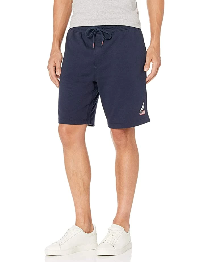 Nautica Men's American Flag Logo Cotton Shorts 1 Nautica Men's American Flag Logo Cotton Shorts