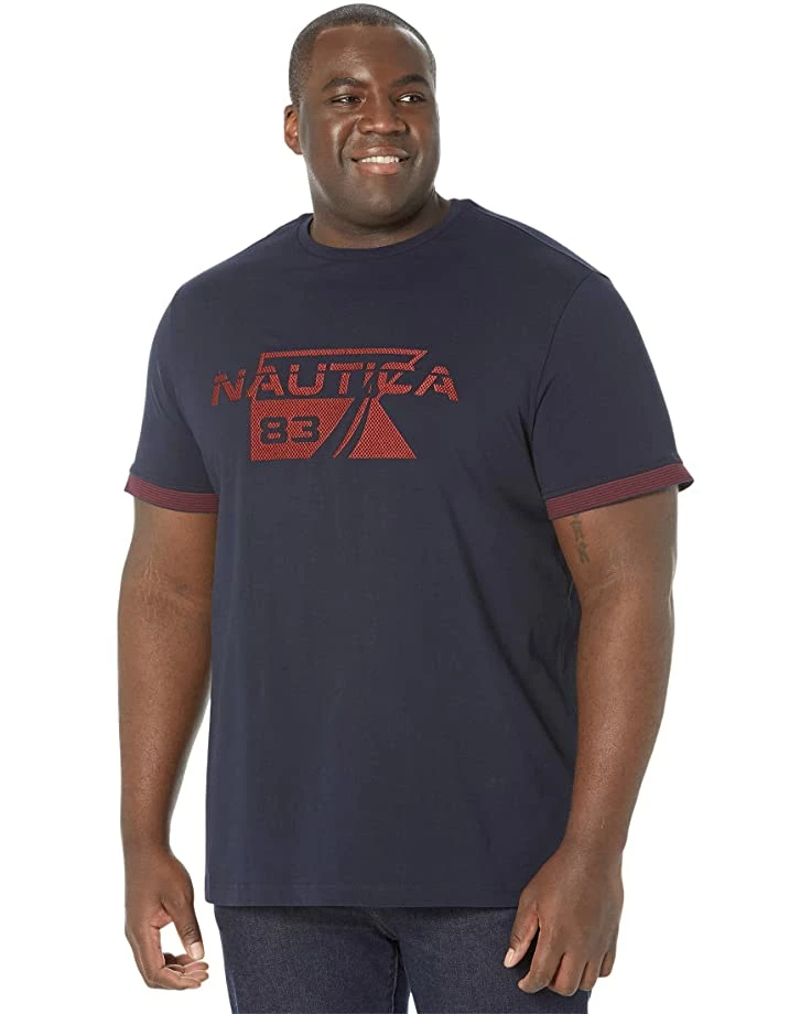 Nautica Big & Tall Big & Tall Embroidered Logo T-Shirt | Shirts & Tops 1 Nautica Big & Tall Big & Tall Embroidered Logo T-Shirt | Shirts & Tops