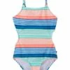 Nautica Girls' One Piece Swimsuit with UPF 50+ Sun Protection | Swimwear