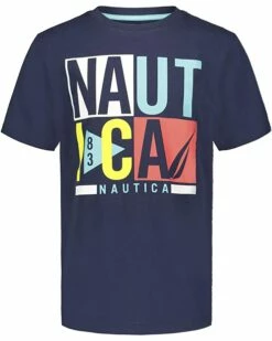 Nautica Boys' High Density Screen Print Graphic Tee | Shirts & Tops -Nautica sales 2022 71tbq wpEoL. AC SR736920