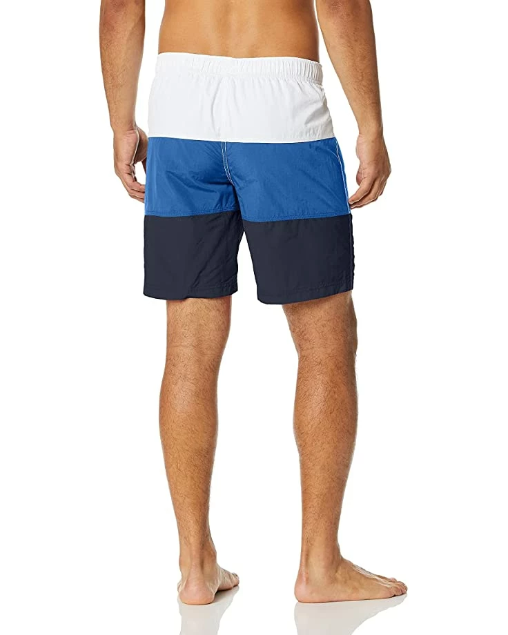Nautica Men's Standard Quick Dry Classic Logo Tri-Block Series Swim Trunk | Swimwear 2 Nautica Men's Standard Quick Dry Classic Logo Tri-Block Series Swim Trunk | Swimwear - Image 2