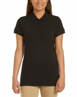 Nautica Junior's Uniform Short Sleeve Pique Polo with Camisole Trim | Shirts & Tops