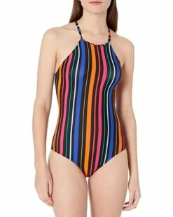 Nautica Women's Standard Double Cross Back Shirred Front One Piece | Swimwear