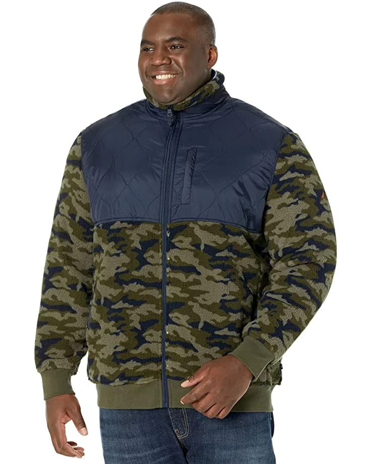 Nautica Big & Tall Big & Tall Quilted Camouflage Sherpa Fleece | Coats & Outerwear 1 Nautica Big & Tall Big & Tall Quilted Camouflage Sherpa Fleece | Coats & Outerwear
