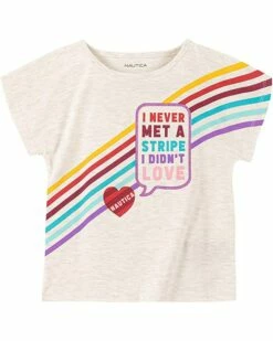 Nautica Girls' Short Sleeve Graphic Tee Shirt | Shirts & Tops