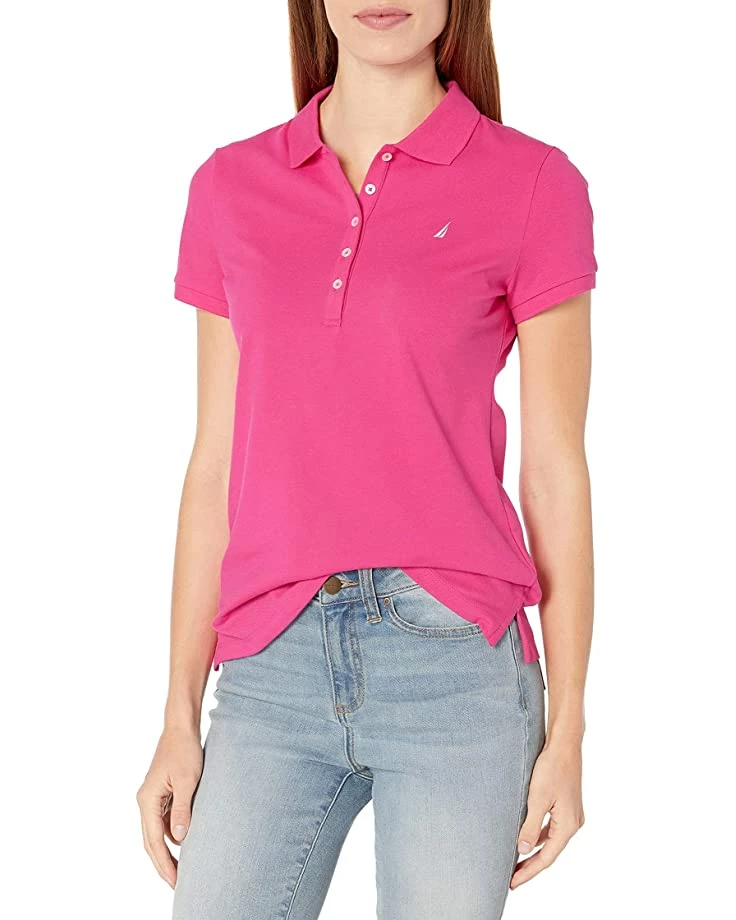 Nautica Women's 5-Button Short Sleeve Cotton Polo Shirt | Shirts & Tops 7 Nautica Women's 5-Button Short Sleeve Cotton Polo Shirt | Shirts & Tops - Image 7