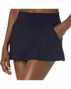 Nautica Midrise Core Solid Wide Waistband Swim Skirt | Swimwear