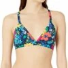 Nautica Women's Standard Supportive Cross-Back Tie Bikini Top Swimsuit | Swimwear