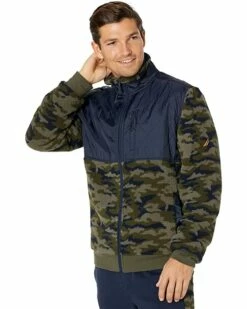 Nautica Quilted Camouflage Sherpa Fleece | Coats & Outerwear
