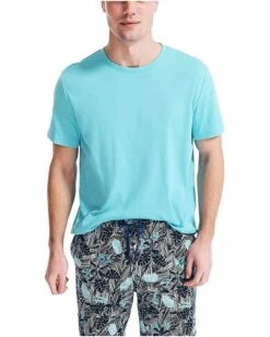 Nautica Men's Short Sleeve Crew Neck Soft Knit Sleep Tee | Sleepwear