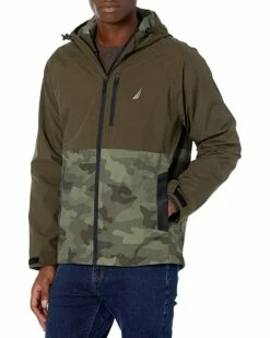 Nautica Men's Camouflage Rainbreaker Jacket | Coats & Outerwear