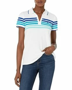 Nautica Women's Stretch Cotton Polo Shirt | Shirts & Tops
