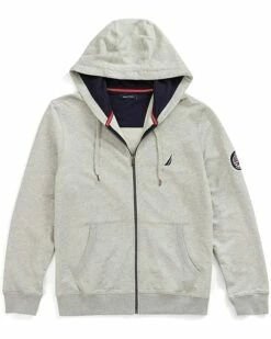Nautica Men's American Flag Logo French Terry Full Zip Hoodie | Hoodies & Sweatshirts