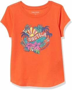 Nautica Girls' Short Sleeve Graphic Tee Shirt | Shirts & Tops