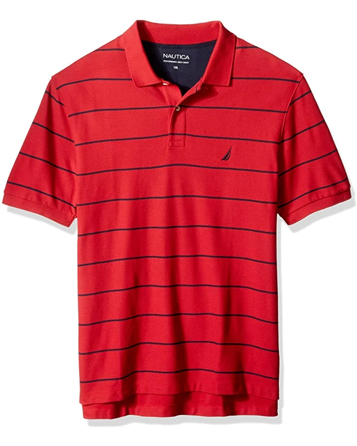 Nautica Men's Classic Short Sleeve Striped Polo Shirt | Shirts & Tops 2 Nautica Men's Classic Short Sleeve Striped Polo Shirt | Shirts & Tops - Image 2