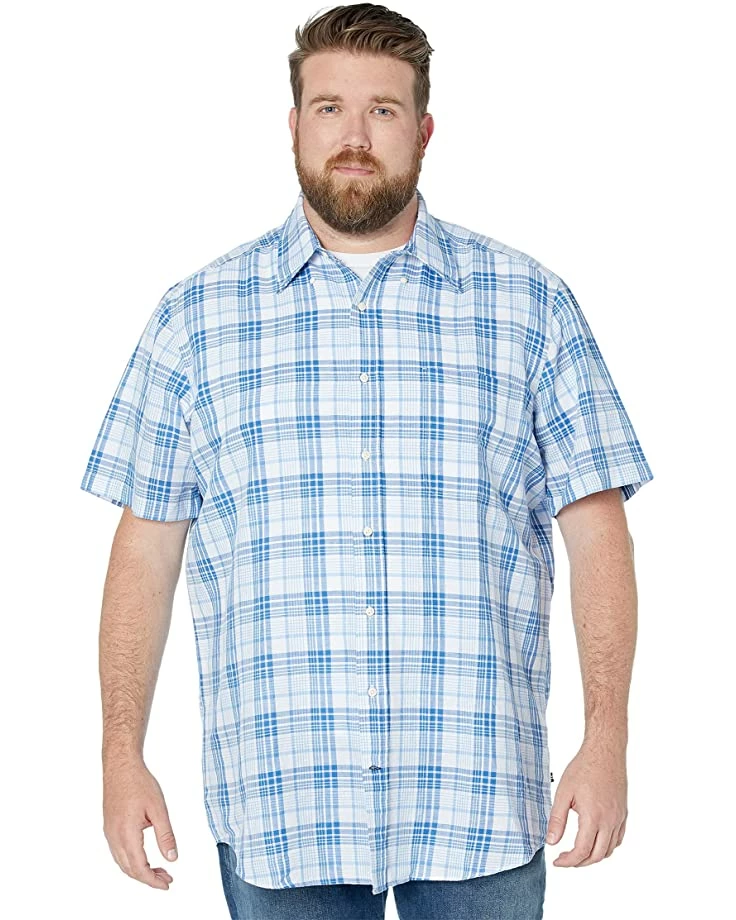 Nautica Big & Tall Big & Tall Classic Fit Plaid Linen Shirt | Shirts & Tops 1 Nautica Big & Tall Big & Tall Classic Fit Plaid Linen Shirt | Shirts & Tops