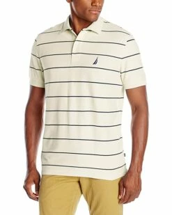Nautica Men's Classic Short Sleeve Striped Polo T-Shirt | Shirts & Tops