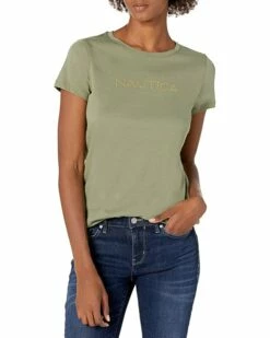 Nautica Women's Easy Comfort Supersoft 100% Cotton Classic Logo T-Shirt | Shirts & Tops -Nautica sales 2022 81KlY07w7KL. AC SR736920