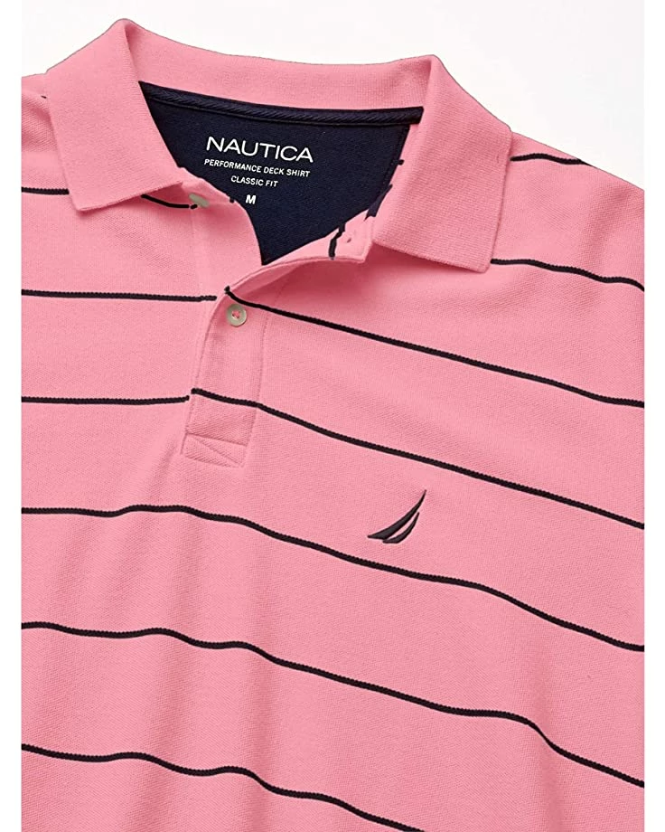 Nautica Men's Classic Short Sleeve Striped Polo T-Shirt | Shirts & Tops 2 Nautica Men's Classic Short Sleeve Striped Polo T-Shirt | Shirts & Tops - Image 2