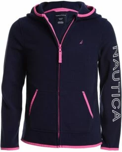 Nautica Girls' Little Polar Fleece Zip-up Hooded Jacket | Coats & Outerwear