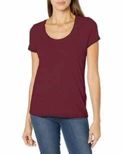 Nautica Women's Easy Comfort Scoop Neck Supersoft 100% Cotton Solid T-Shirt | Shirts & Tops -Nautica sales 2022 81MKMUAnTtL. AC SR736920