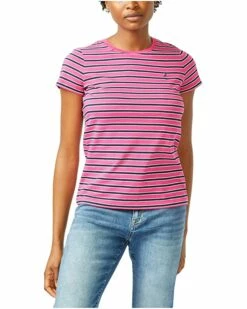 Nautica Women's Classic Fit Stripe T-Shirt | Shirts & Tops