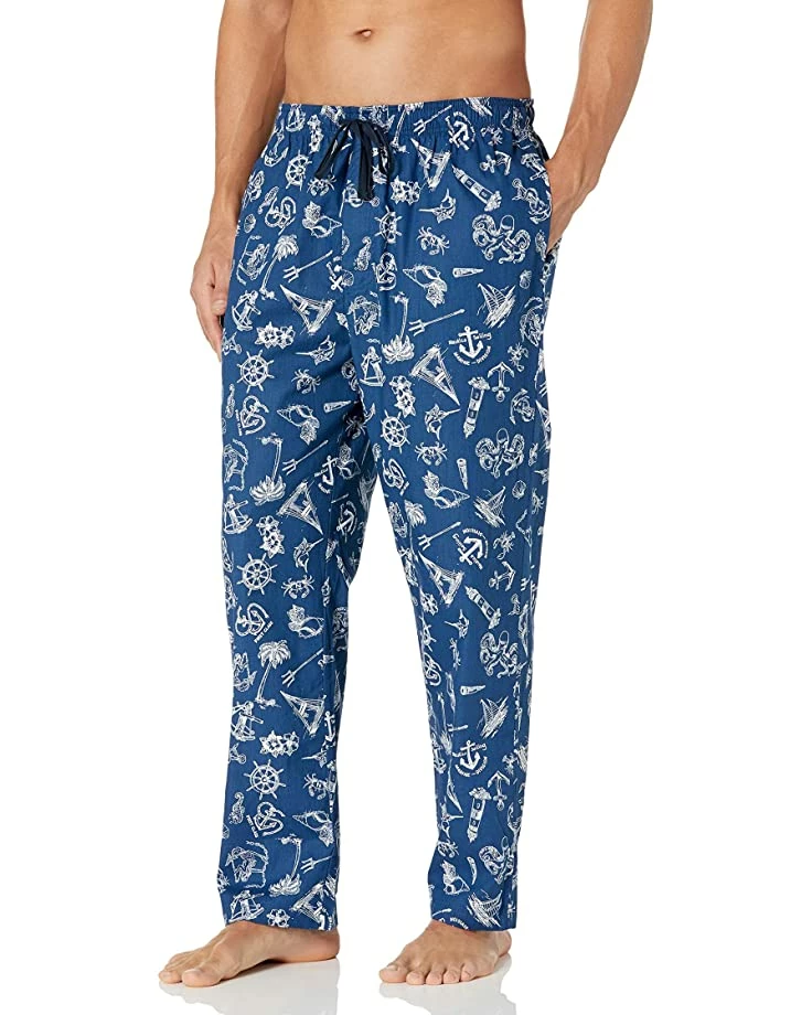 Mens Nautica Men's Soft Woven 100% Cotton Elastic Waistband Sleep Pajama Pant | Sleepwear 4 Mens Nautica Men's Soft Woven 100% Cotton Elastic Waistband Sleep Pajama Pant | Sleepwear - Image 4