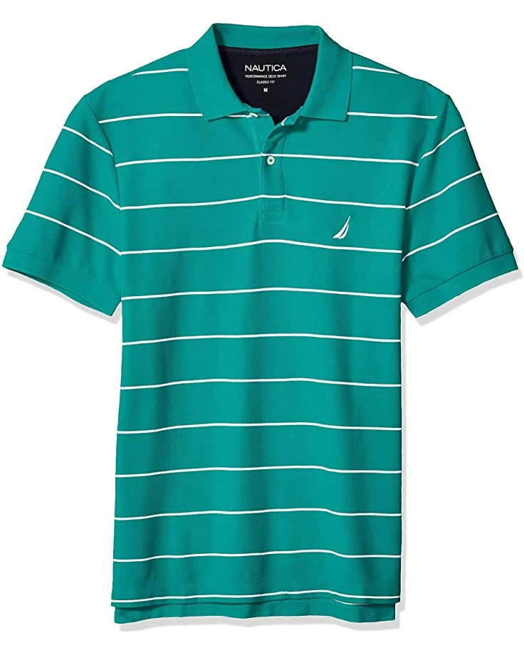 Nautica Men's Classic Short Sleeve Striped Polo T-Shirt | Shirts & Tops 4 Nautica Men's Classic Short Sleeve Striped Polo T-Shirt | Shirts & Tops - Image 4