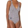 Nautica Women's Standard V Neck Crossback One Piece | Swimwear