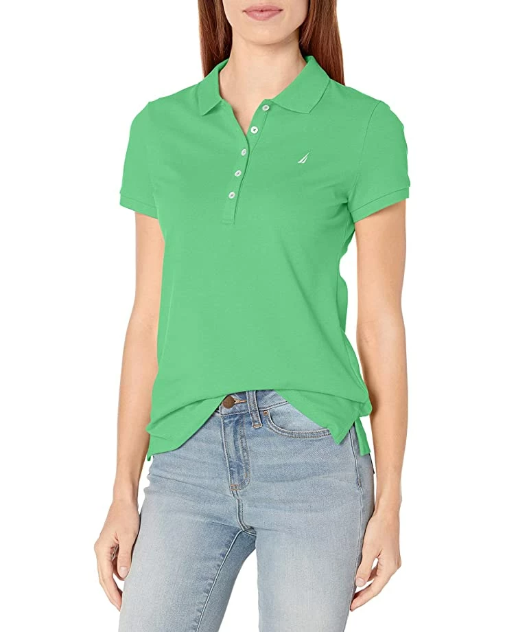 Nautica Women's 5-Button Short Sleeve Cotton Polo Shirt | Shirts & Tops 6 Nautica Women's 5-Button Short Sleeve Cotton Polo Shirt | Shirts & Tops - Image 6