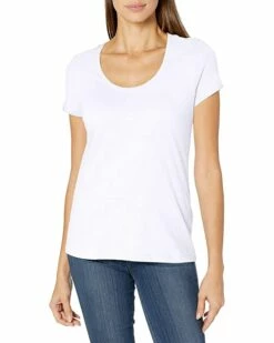 Nautica Women's Easy Comfort Scoop Neck Supersoft 100% Cotton Solid T-Shirt | Shirts & Tops -Nautica sales 2022 81RzSSb2SUL. AC SR736920