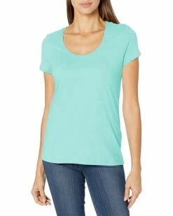 Nautica Women's Easy Comfort Scoop Neck Supersoft 100% Cotton Solid T-Shirt | Shirts & Tops