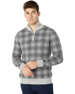 Nautica Sustainably Crafted Plaid 1/4 Zip Sweater | Sweaters
