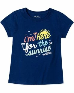 Nautica Girls' Short Sleeve Graphic Tee Shirt | Shirts & Tops -Nautica sales 2022 81TyVyzQc8L. AC SR736920