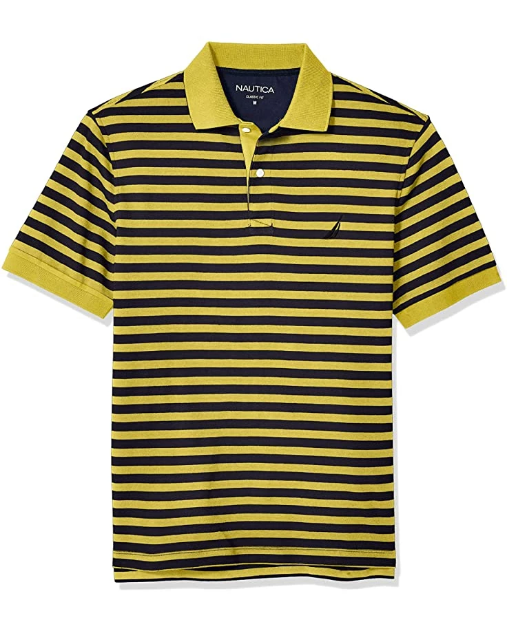 Nautica Men's Classic Fit 100% Cotton Soft Short Sleeve Stripe Polo Shirt | Shirts & Tops 3 Nautica Men's Classic Fit 100% Cotton Soft Short Sleeve Stripe Polo Shirt | Shirts & Tops - Image 3