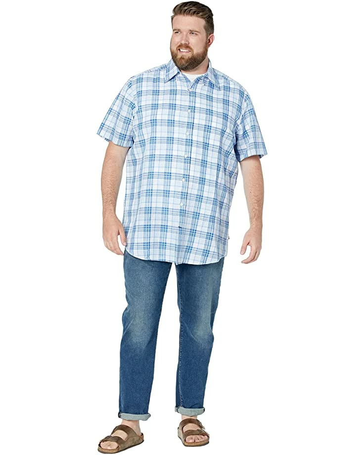 Nautica Big & Tall Big & Tall Classic Fit Plaid Linen Shirt | Shirts & Tops 4 Nautica Big & Tall Big & Tall Classic Fit Plaid Linen Shirt | Shirts & Tops - Image 4