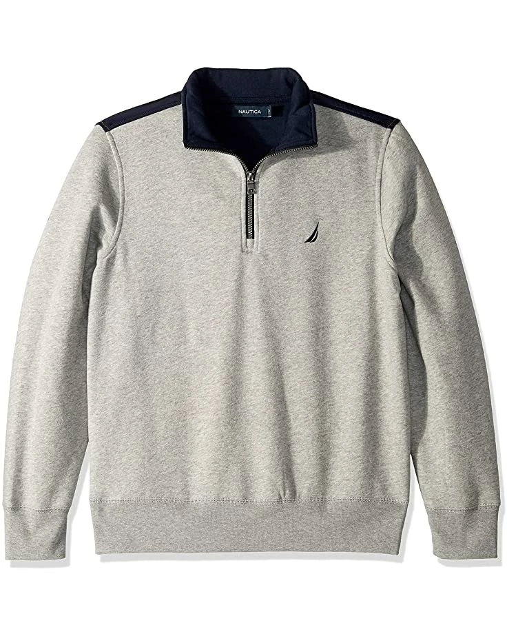 Nautica Men's 1/4 Zip Pieced Fleece Sweatshirt | Hoodies & Sweatshirts 2 Nautica Men's 1/4 Zip Pieced Fleece Sweatshirt | Hoodies & Sweatshirts - Image 2