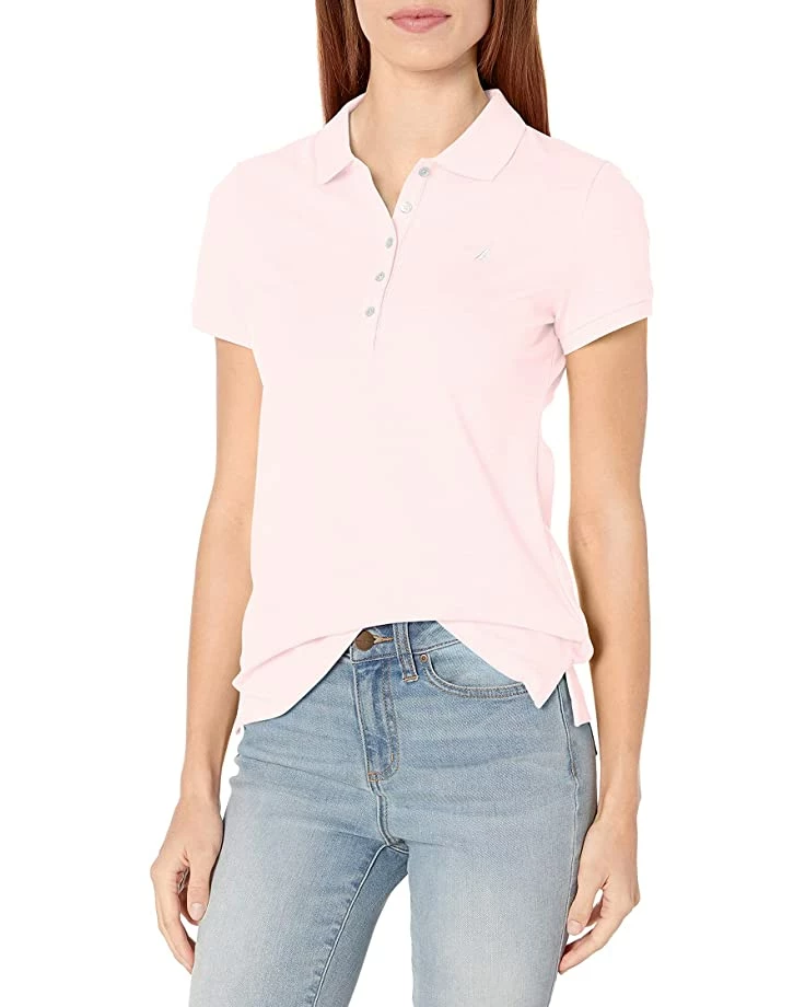 Nautica Women's 5-Button Short Sleeve Cotton Polo Shirt | Shirts & Tops 3 Nautica Women's 5-Button Short Sleeve Cotton Polo Shirt | Shirts & Tops - Image 3