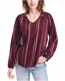 Nautica Women's Lurex Stripe Woven Shirt | Shirts & Tops -Nautica sales 2022 81ah1LtHAL. AC SR736920