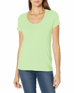 Nautica Women's Easy Comfort Scoop Neck Supersoft 100% Cotton Solid T-Shirt | Shirts & Tops -Nautica sales 2022 81arUxlxKML. AC SR736920