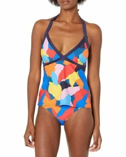 Nautica Women's Standard Shirred Front V Neck Halter Tankini Top Swimsuit | Swimwear -Nautica sales 2022 81b4q08IiGL. AC SR736920