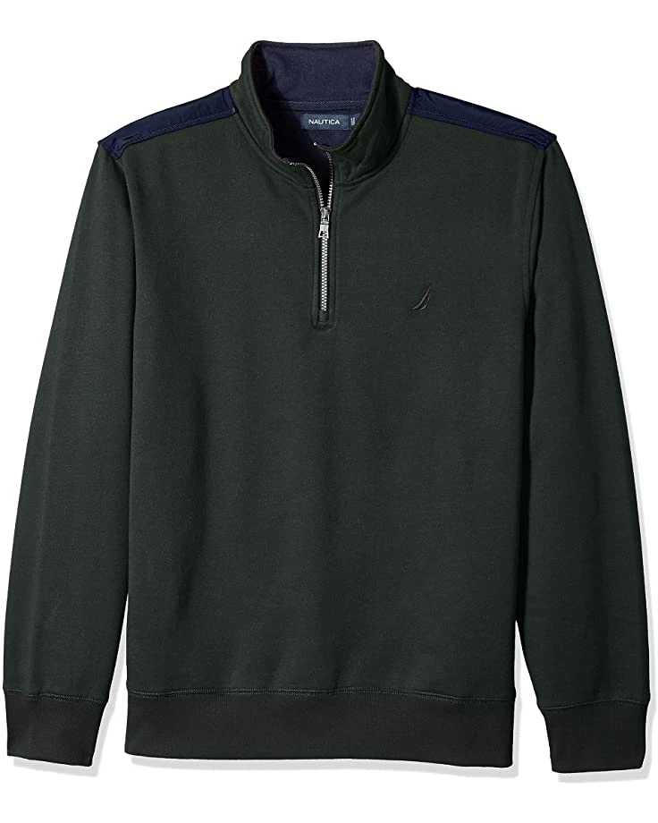 Nautica Men's 1/4 Zip Pieced Fleece Sweatshirt | Hoodies & Sweatshirts 3 Nautica Men's 1/4 Zip Pieced Fleece Sweatshirt | Hoodies & Sweatshirts - Image 3