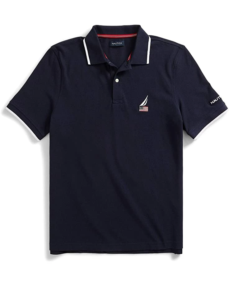 Nautica Men's Short Sleeve American Flag Logo Polo Shirt | Shirts & Tops 7 Nautica Men's Short Sleeve American Flag Logo Polo Shirt | Shirts & Tops - Image 7