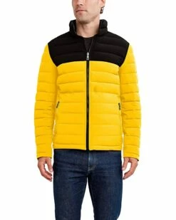 Nautica Men's Stretch Reversible Midweight Puffer Jacket, Wind and Water Resistant | Coats & Outerwear