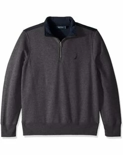 Nautica Men's 1/4 Zip Pieced Fleece Sweatshirt | Hoodies & Sweatshirts