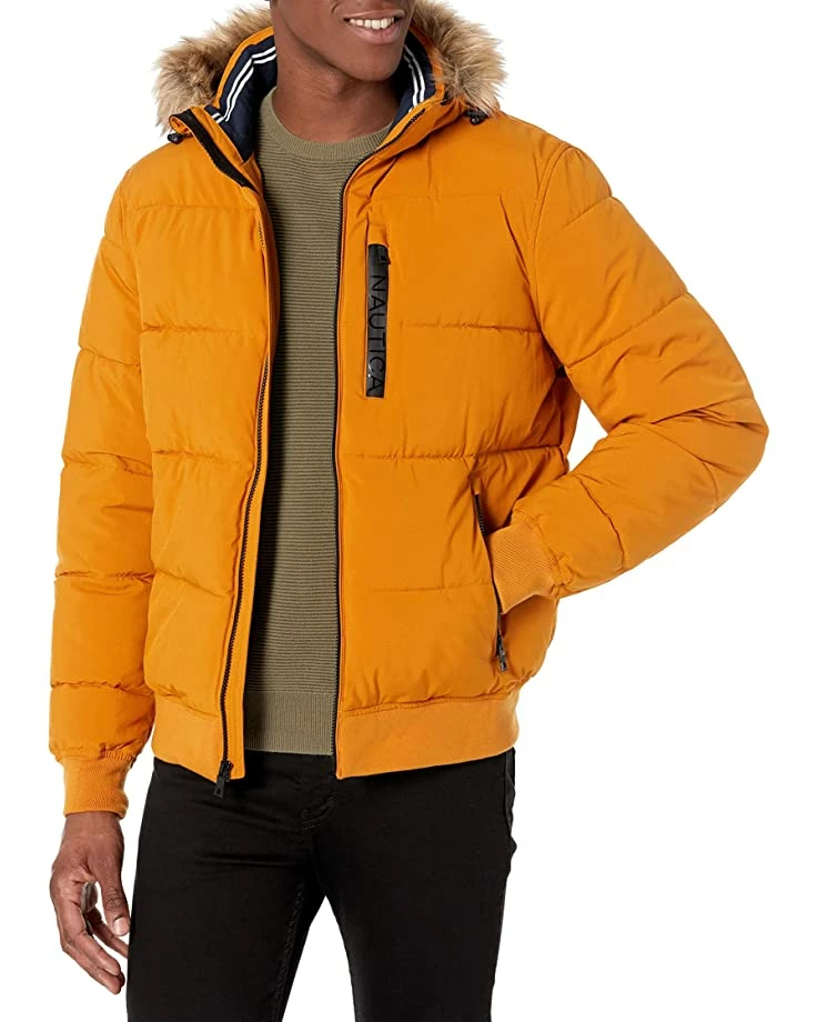 Nautica Men's Puffer Jacket with Removable Hood, Water and Wind Resistant | Coats & Outerwear 4 Nautica Men's Puffer Jacket with Removable Hood, Water and Wind Resistant | Coats & Outerwear - Image 4