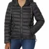 Nautica Women's Short Hooded Packable with Logo Taping on Arm | Coats & Outerwear