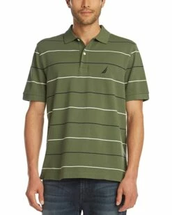 Nautica Men's Classic Fit Short Sleeve 100% Cotton Pique Stripe Polo Shirt | Shirts & Tops -Nautica sales 2022 81mPEMqRqHL. AC SR736920