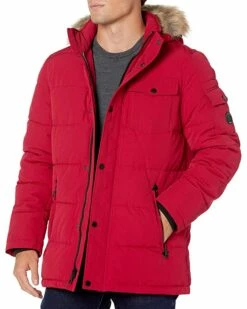 Nautica Men's Quilted Parka Jacket Removable Faux Fur Hood | Coats & Outerwear -Nautica sales 2022 81ng8ofL4fL. AC SR736920